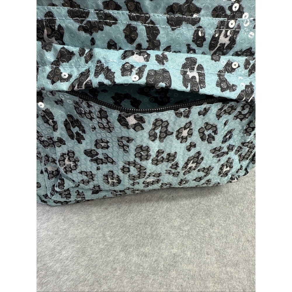 Accessory Innovations 17" Backpack Blue Sequin Iridescent Pad Back Lightweight - Picture 6 of 12